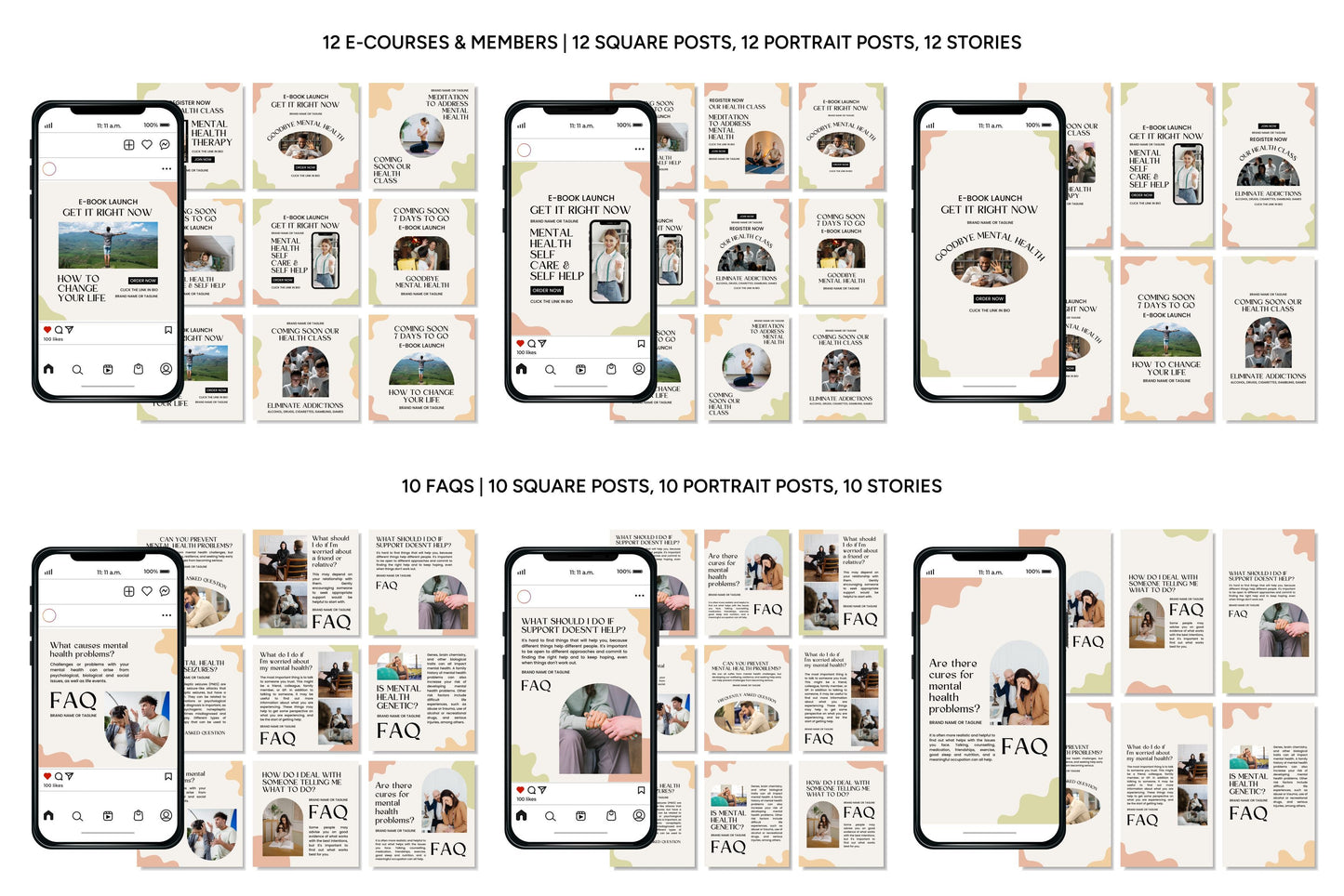 1200+ Mental Health Instagram Templates - Vol. 6