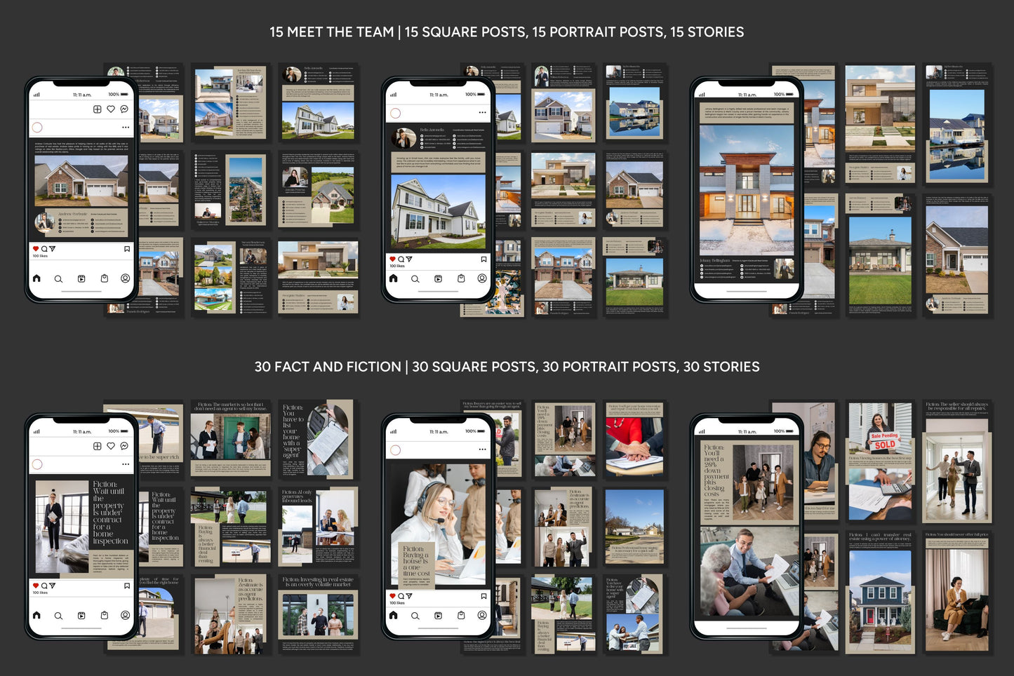 1200+ Real Estate Instagram Templates - Vol. 7