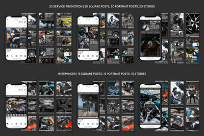 120+ Automotive Instagram Templates - Vol. 3