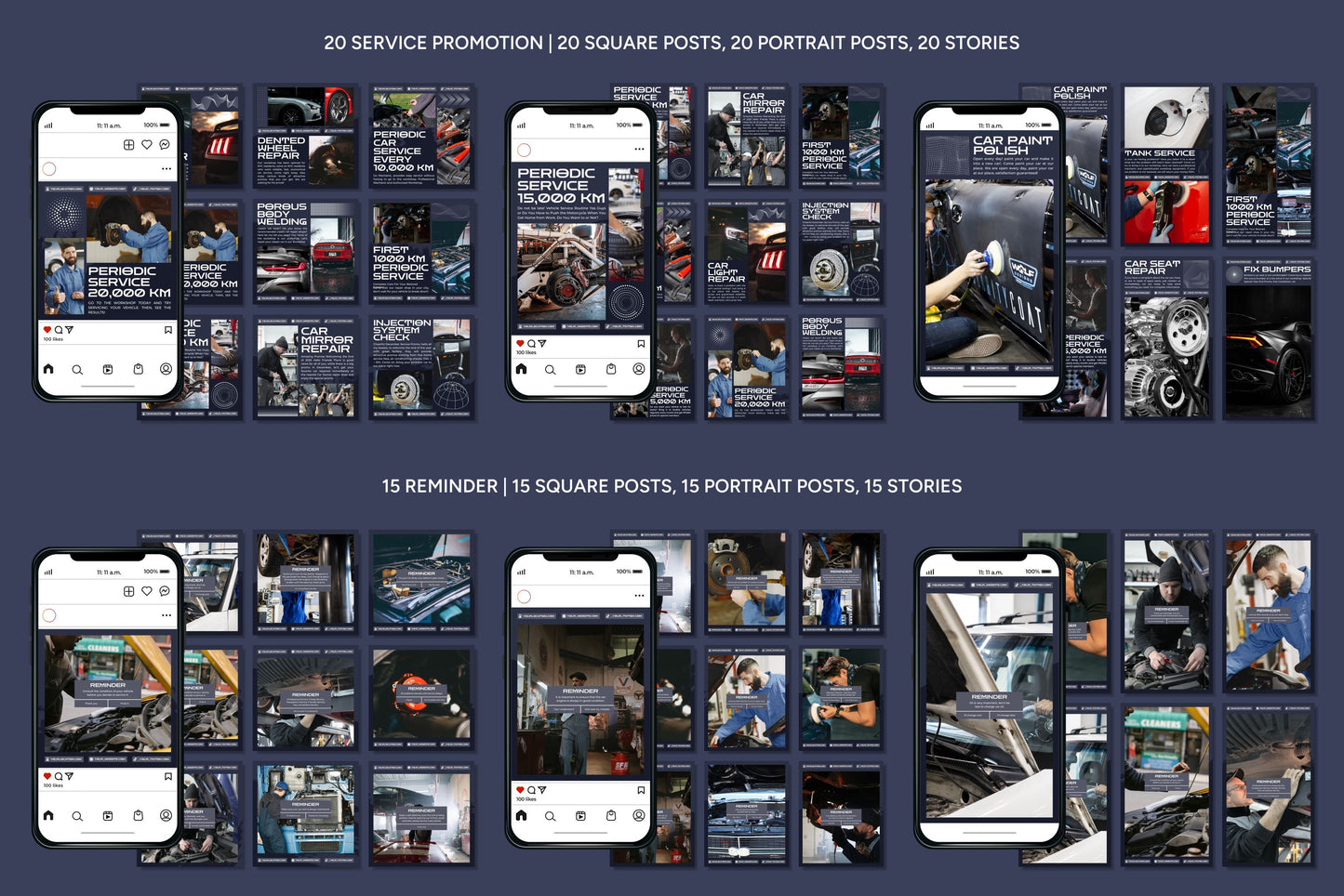 120+ Automotive Instagram Templates - Vol. 2