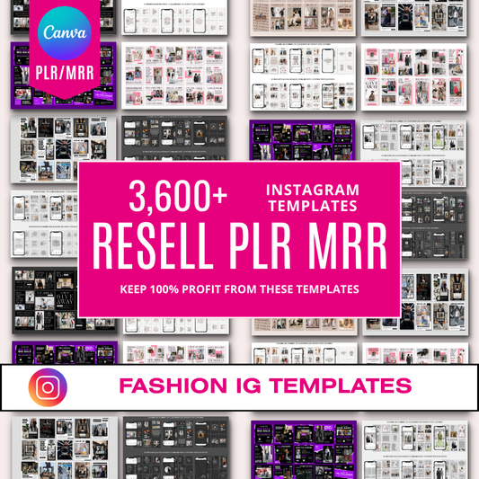 3600+ Fashion Instagram Templates (PLR/MRR)