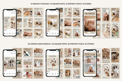 1200+ Skincare Instagram Templates - Vol. 8