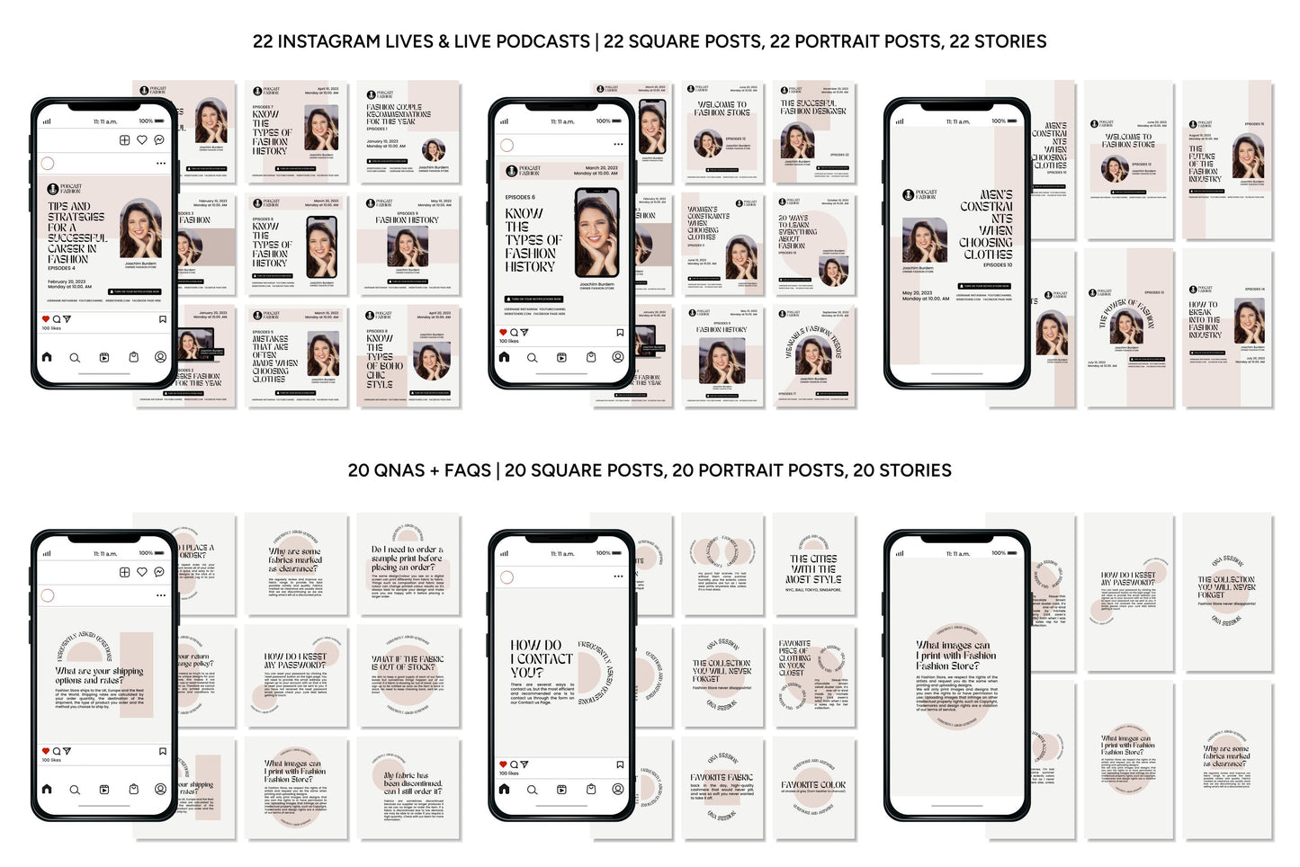 1200+ Fashion Instagram Templates - Vol. 7