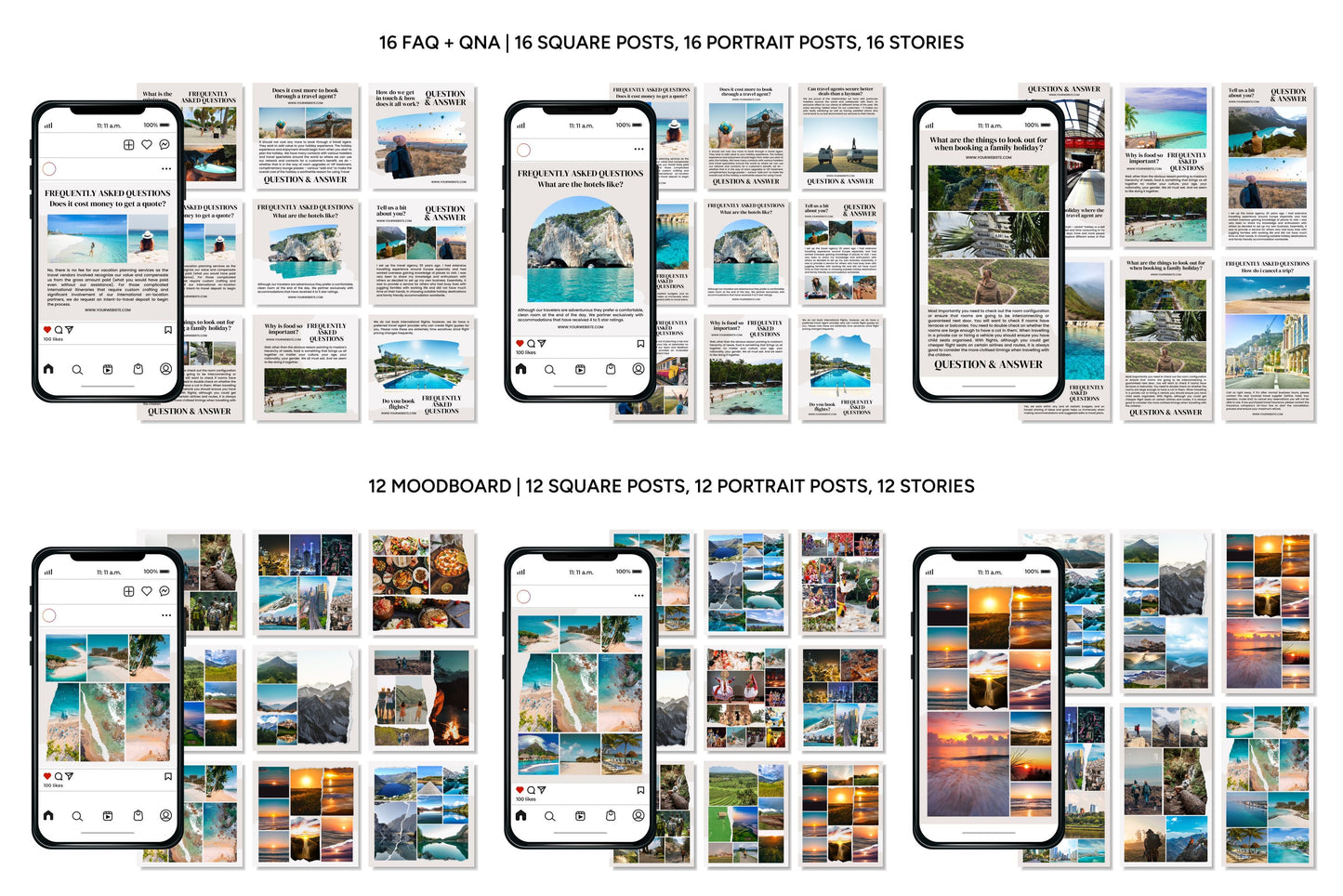 1200+ Travel Instagram Templates - Vol. 6
