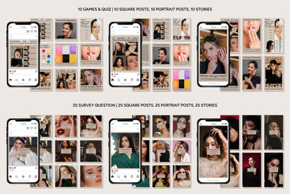 1200+ Makeup Instagram Templates - Vol. 8
