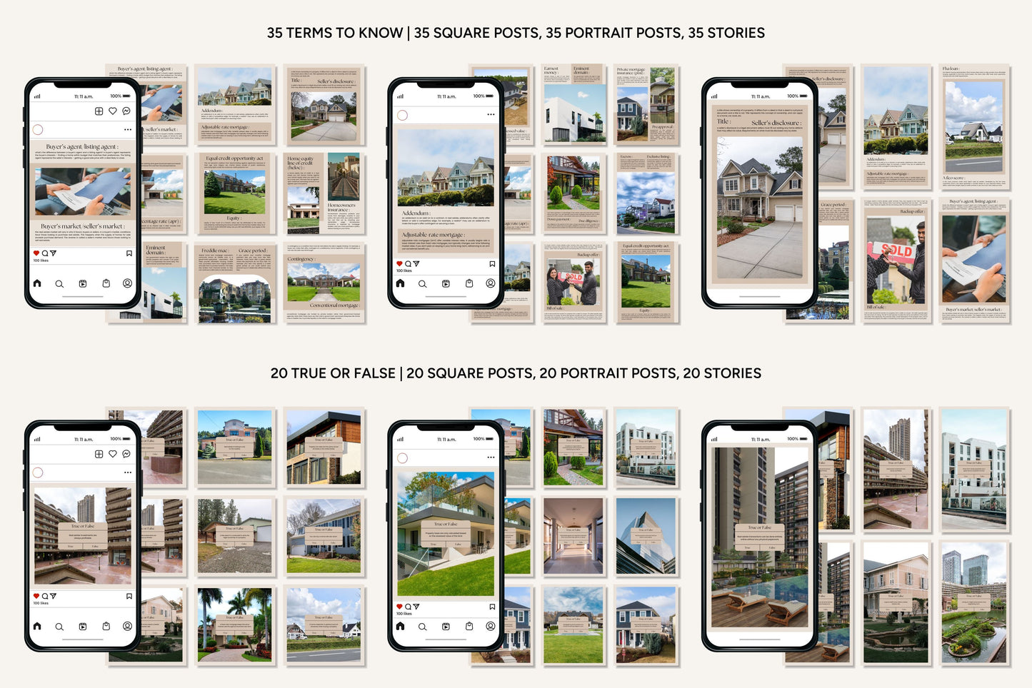 1200+ Real Estate Instagram Templates - Vol. 8
