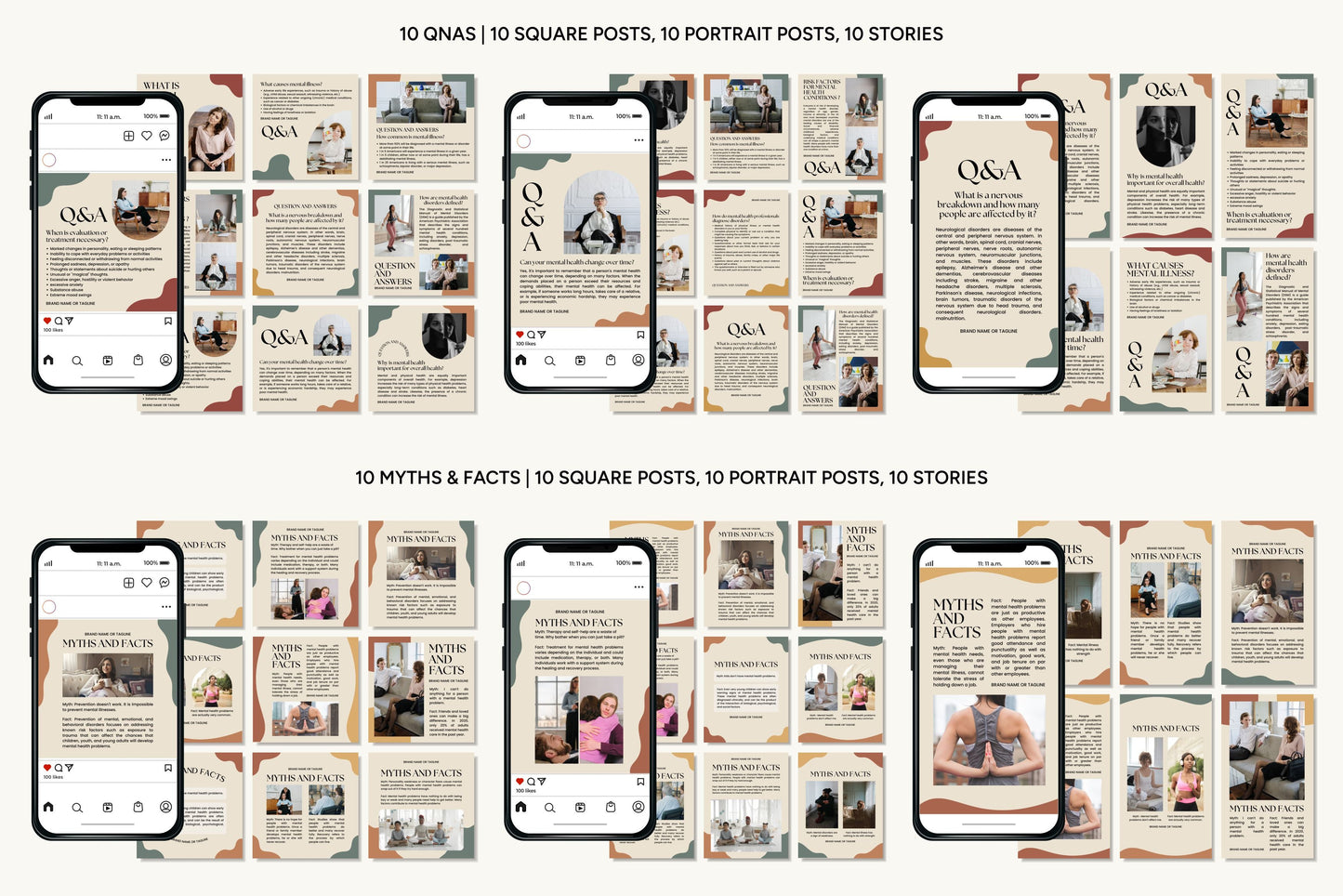 1200+ Mental Health Instagram Templates - Vol. 7
