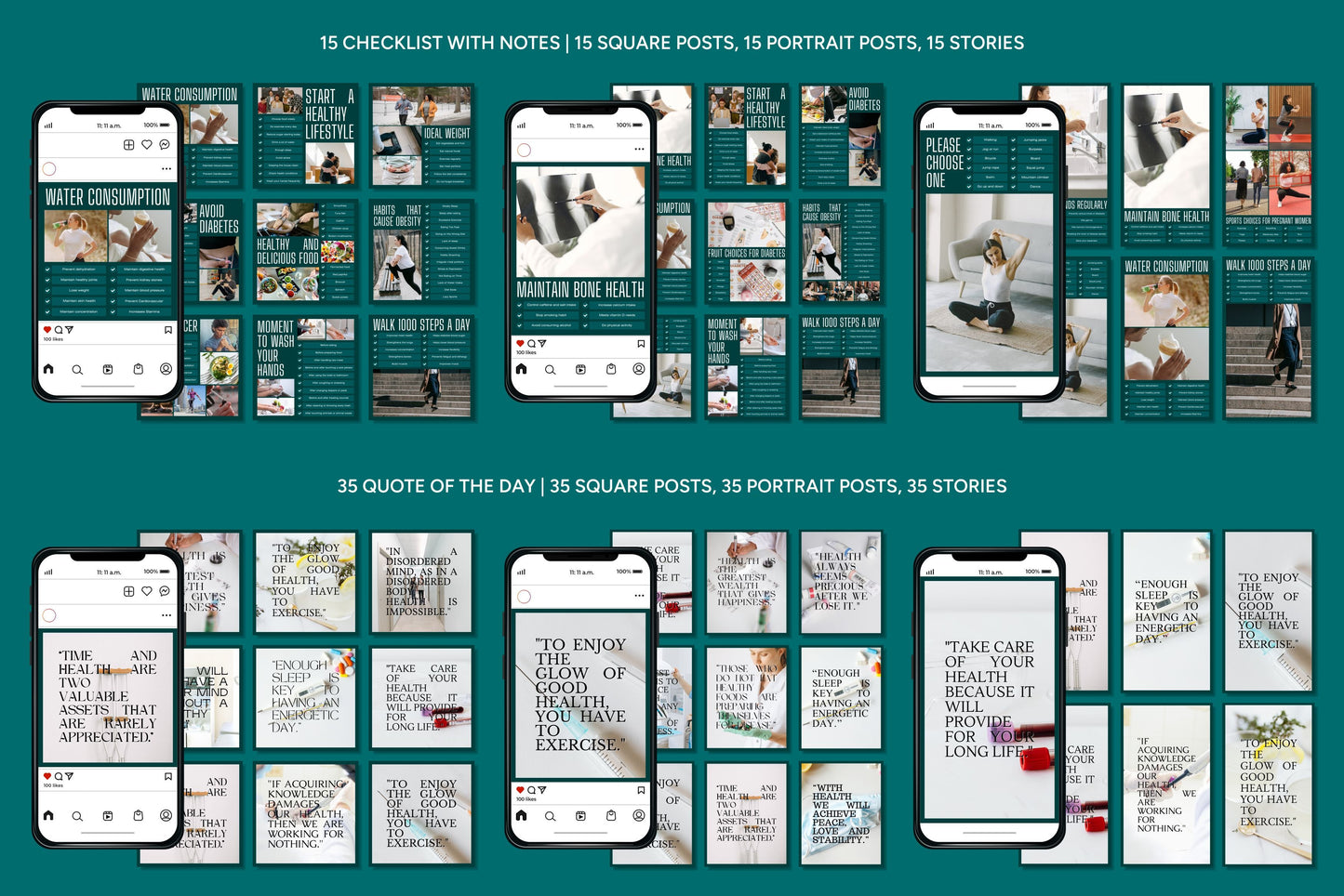 1200+ Medical Instagram Templates - Vol. 8