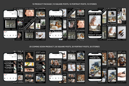 1200+ Skincare Instagram Templates - Vol. 6