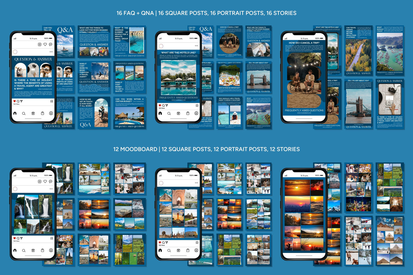 1200+ Travel Instagram Templates - Vol. 8