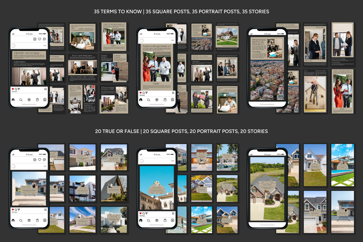 1200+ Real Estate Instagram Templates - Vol. 7