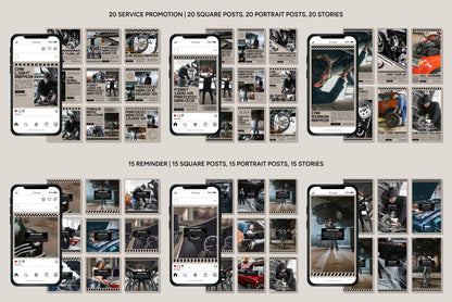 120+ Automotive Instagram Templates -  Vol. 1