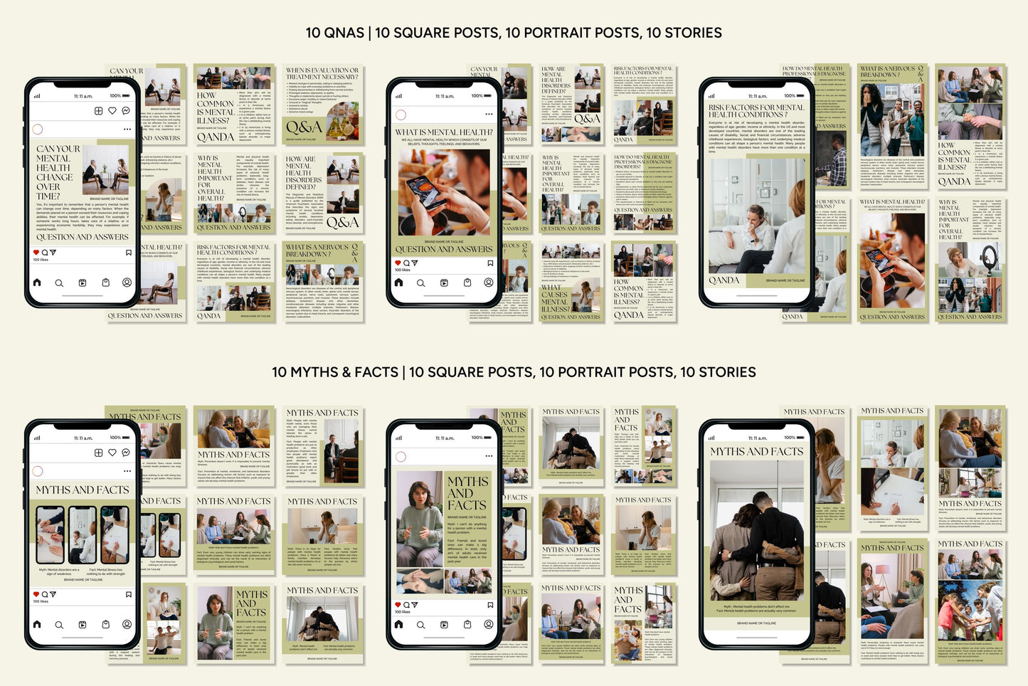1200+ Mental Health Instagram Templates - Vol. 8