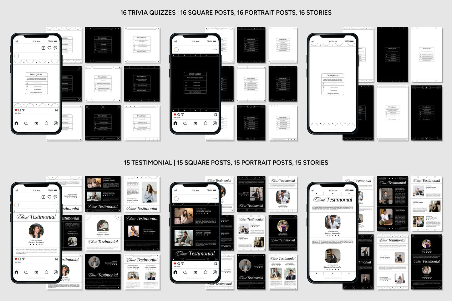 1200+ Wellness Instagram Templates - Vol. 6