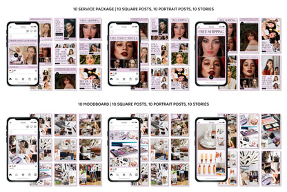 1200+ Makeup Instagram Templates - Vol. 7