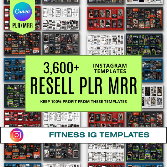 3600+ Fitness Instagram Templates (PLR/MRR)
