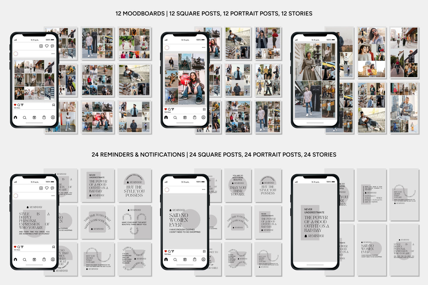 1200+ Fashion Instagram Templates - Vol. 8