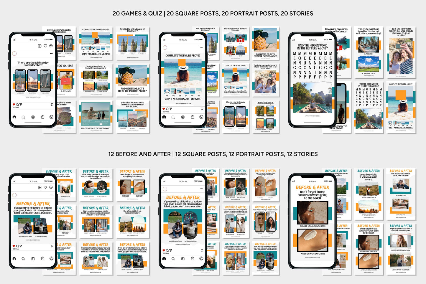 1200+ Travel Instagram Templates - Vol. 7