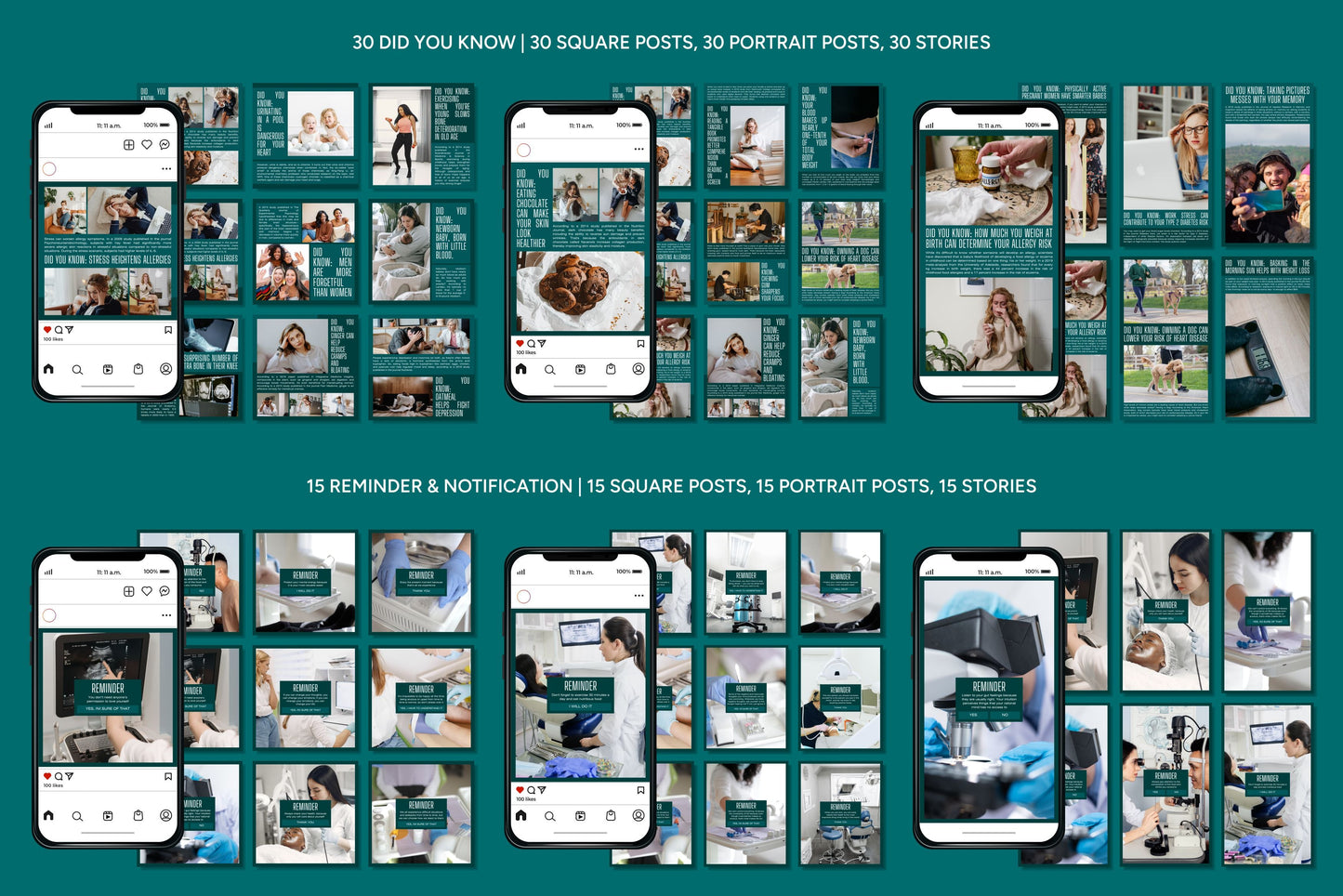 1200+ Medical Instagram Templates - Vol. 8