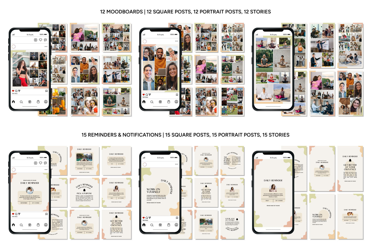 1200+ Mental Health Instagram Templates - Vol. 6