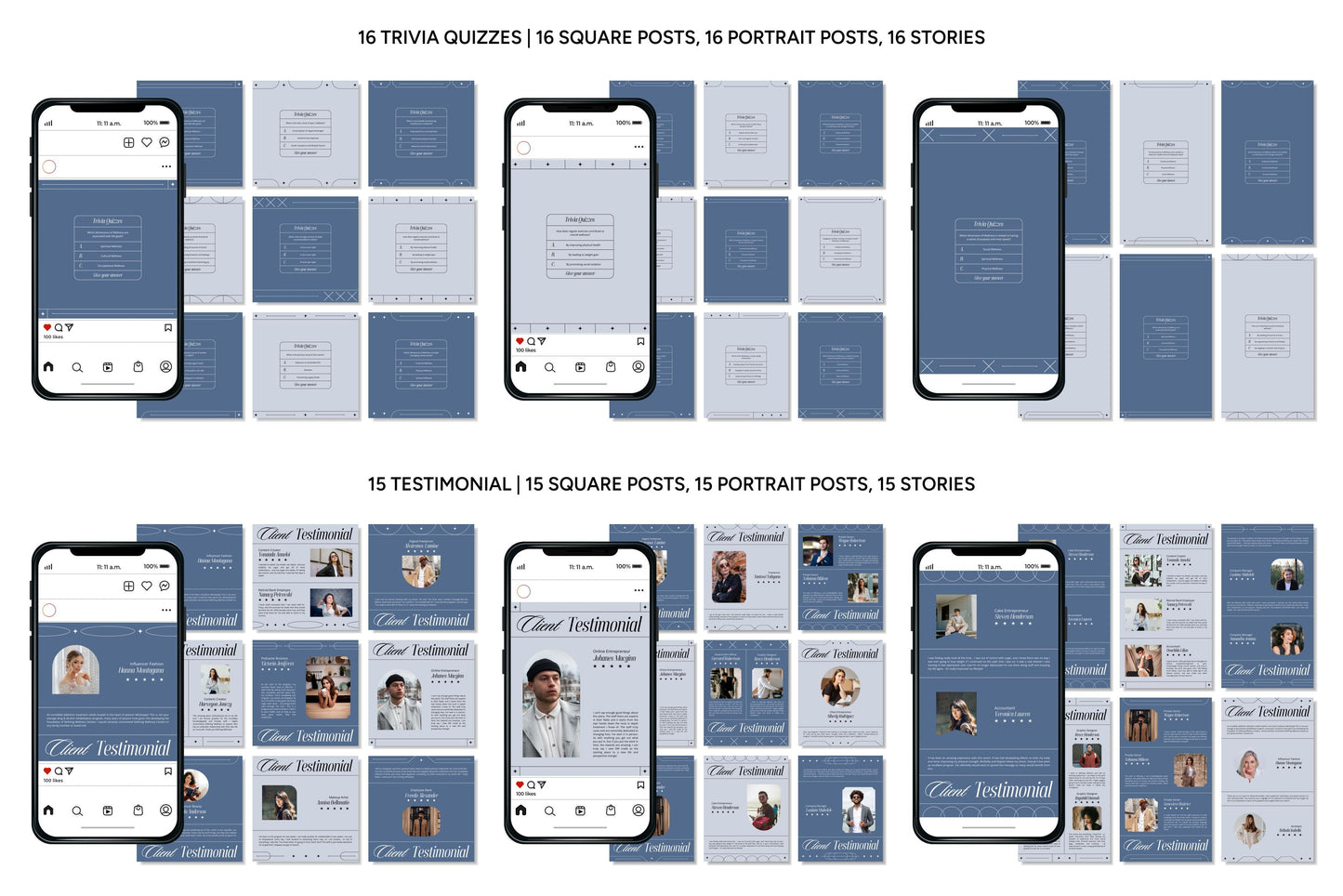 1200+ Wellness Instagram Templates - Vol. 8