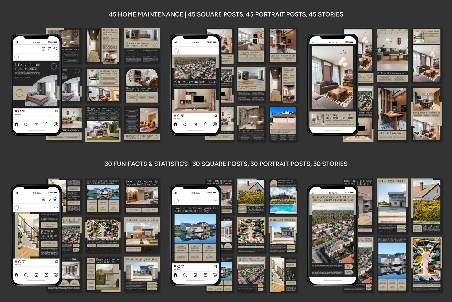 1200+ Real Estate Instagram Templates - Vol. 7