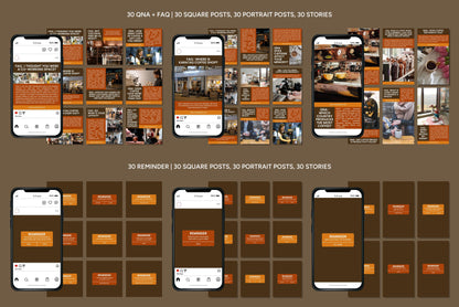 1200+ Coffee Shop Instagram Templates - Vol. 7