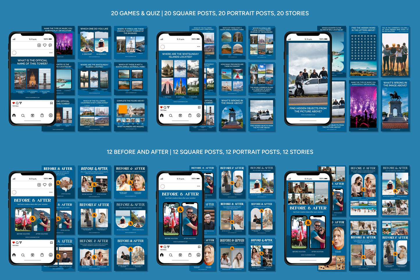 1200+ Travel Instagram Templates - Vol. 8