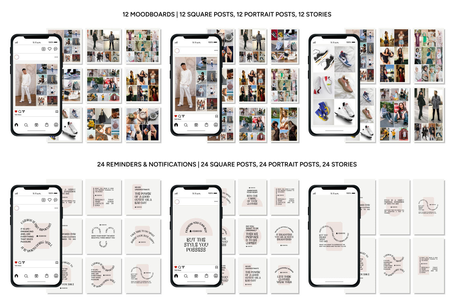 1200+ Fashion Instagram Templates - Vol. 7