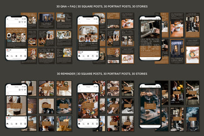1200+ Coffee Shop Instagram Templates - Vol. 8