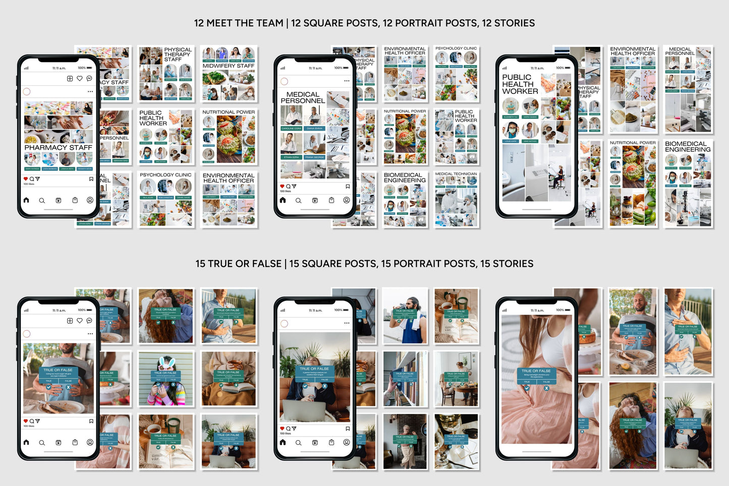 1200+ Medical Instagram Templates - Vol. 6