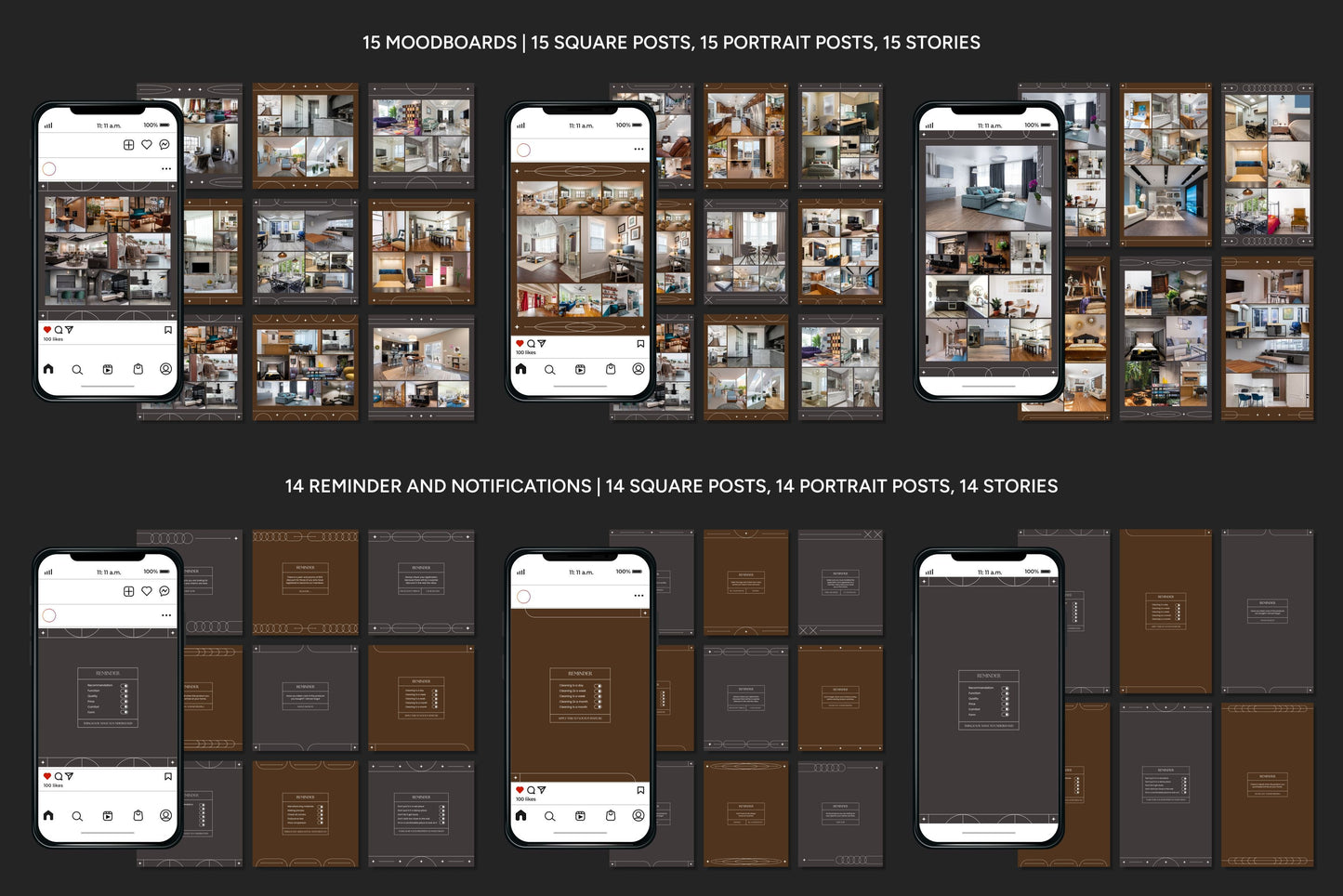 1200+ Interior Design Instagram Templates - Vol. 8