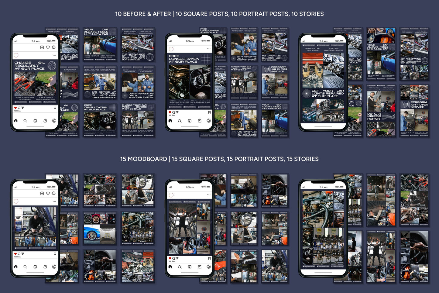 120+ Automotive Instagram Templates - Vol. 2