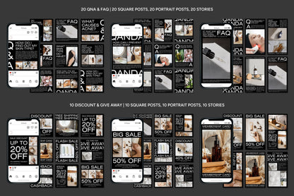 1200+ Skincare Instagram Templates - Vol. 6