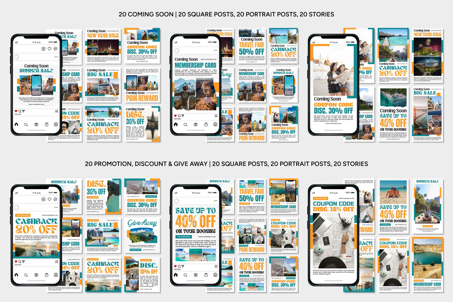 1200+ Travel Instagram Templates - Vol. 7