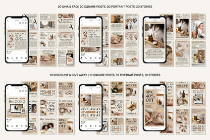 1200+ Skincare Instagram Templates - Vol. 8