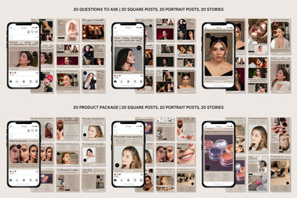 1200+ Makeup Instagram Templates - Vol. 8
