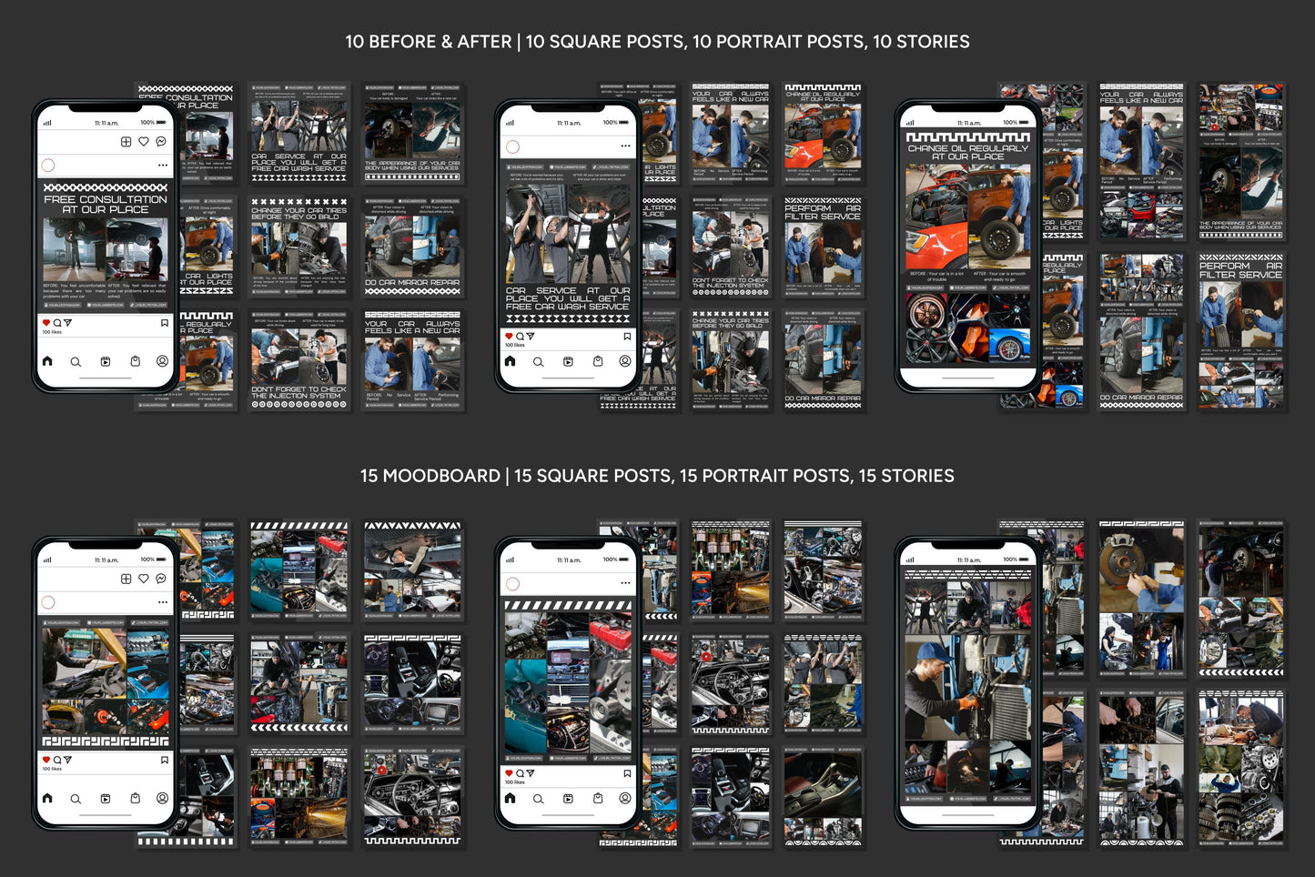 120+ Automotive Instagram Templates - Vol. 3
