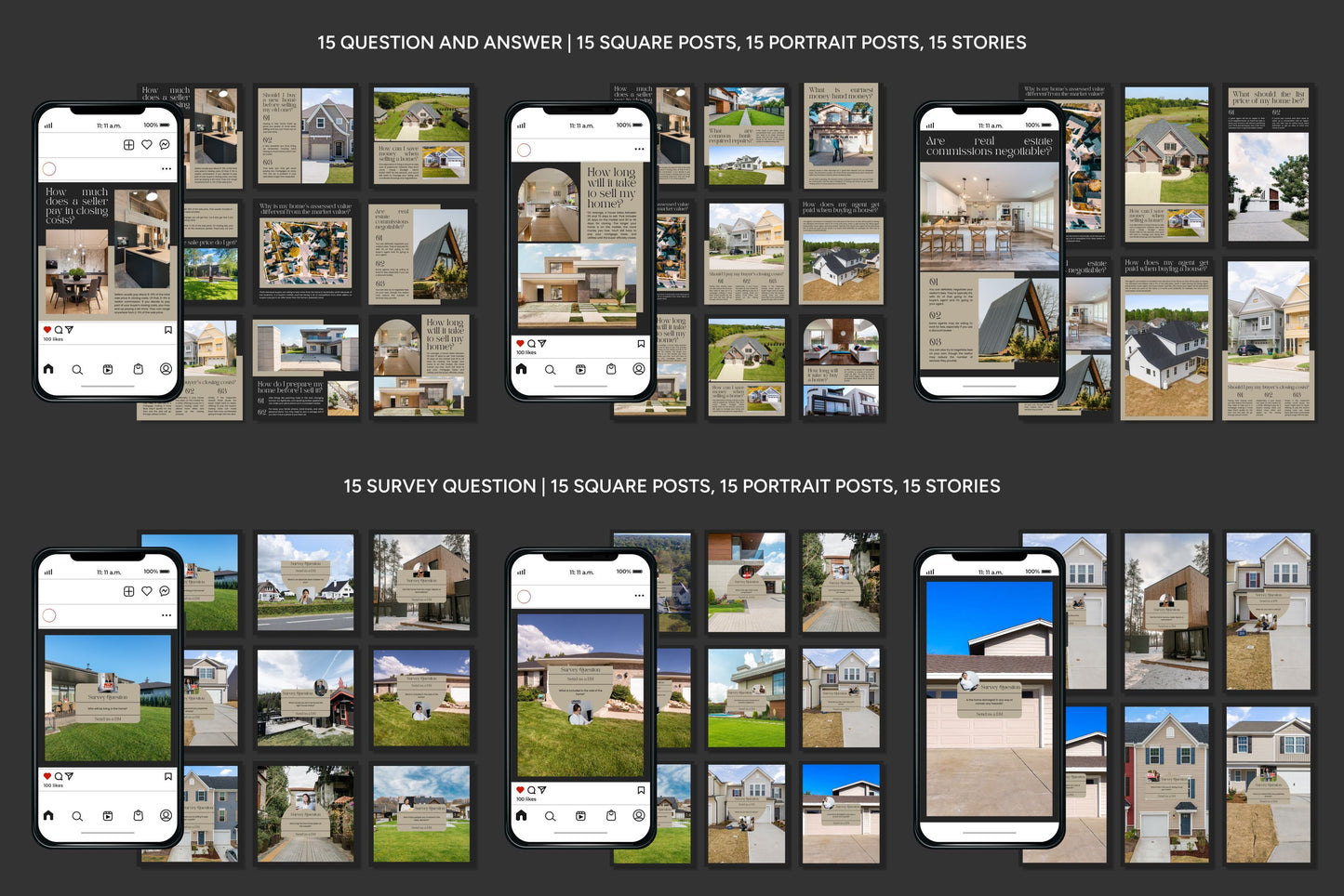 1200+ Real Estate Instagram Templates - Vol. 7