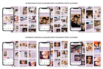 1200+ Makeup Instagram Templates - Vol. 7