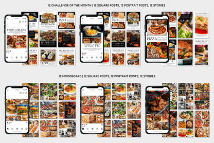 1200+ Restaurant Instagram Templates - Vol. 7