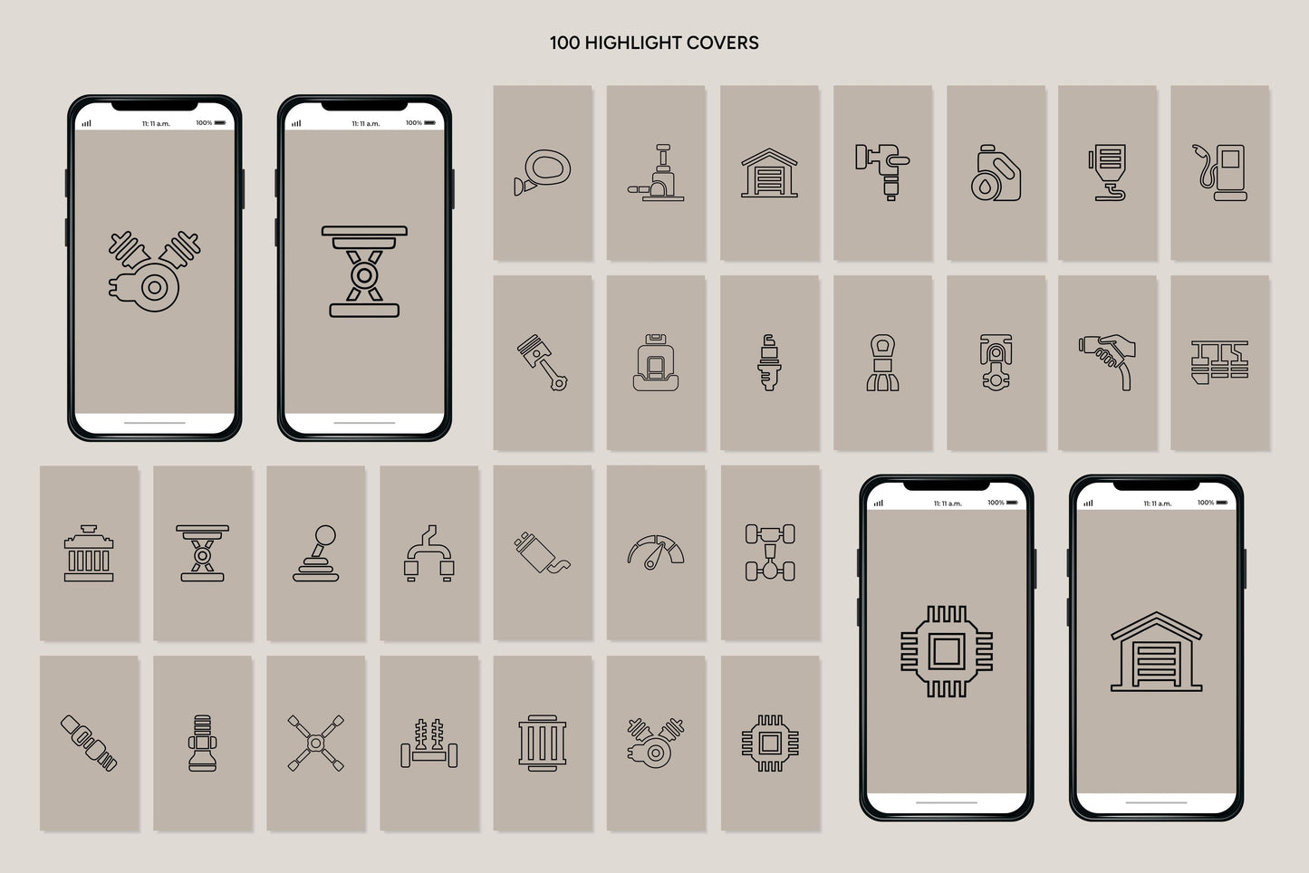 120+ Automotive Instagram Templates -  Vol. 1