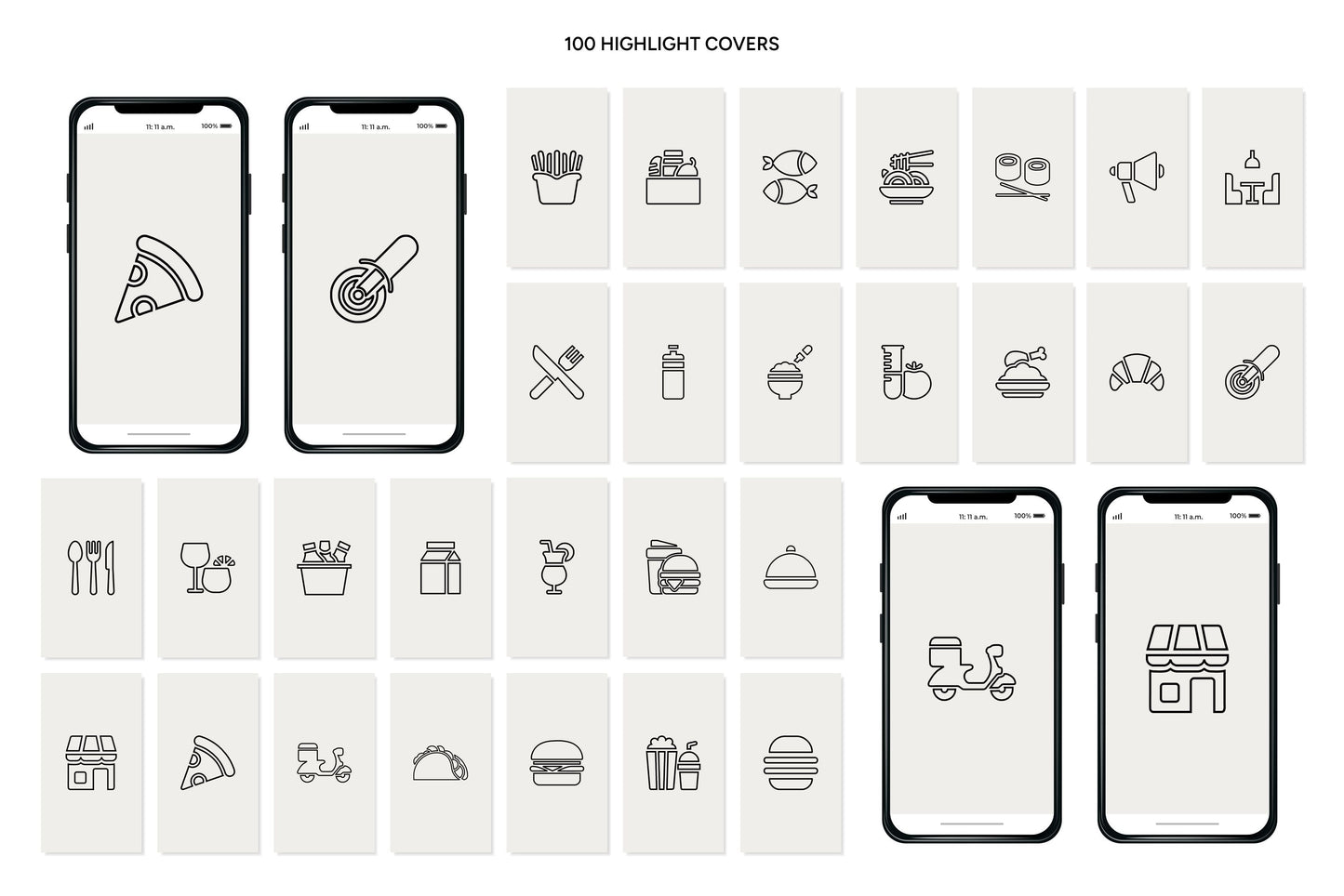 1200+ Restaurant Instagram Templates - Vol. 8