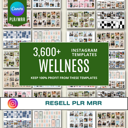 3600+ Wellness Instagram Templates (PLR/MRR)
