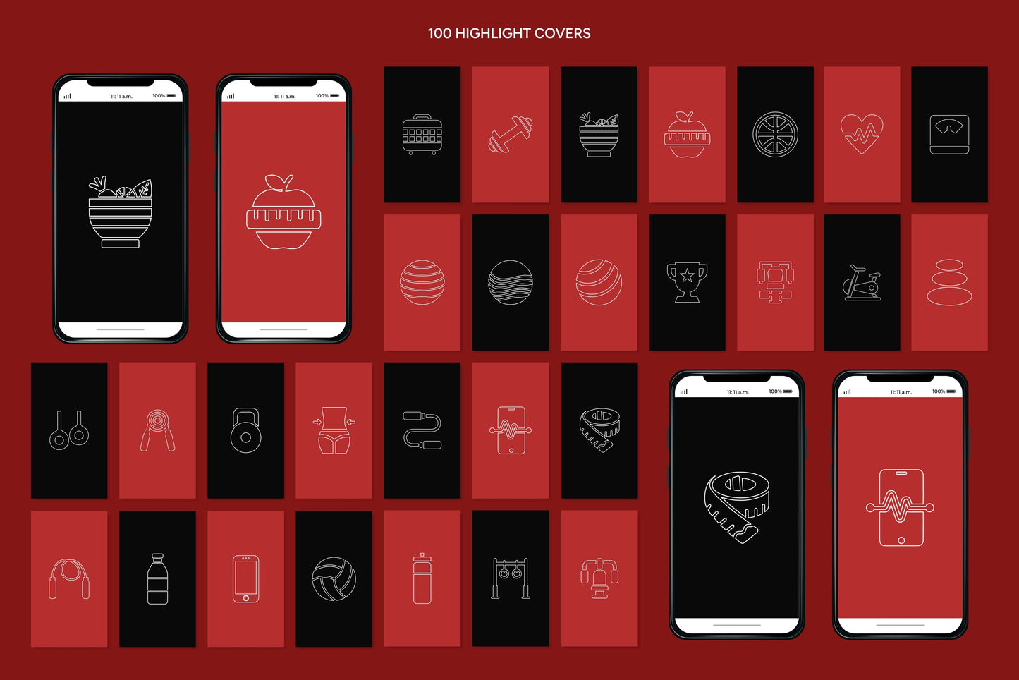 1200+ Fitness Instagram Templates - Vol. 8