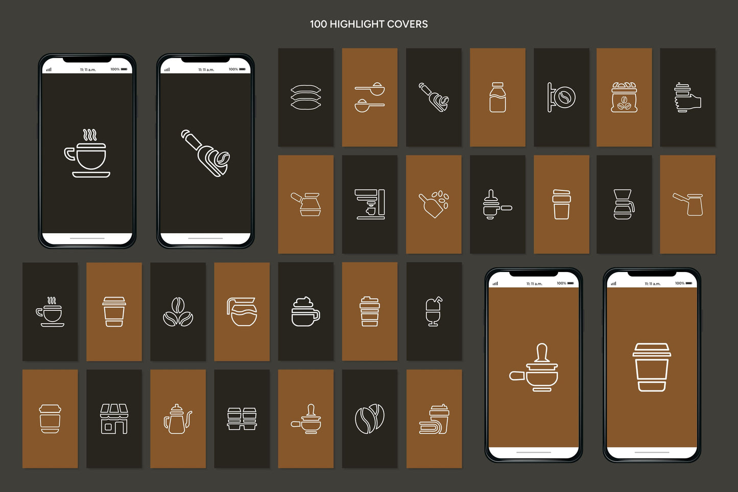 1200+ Coffee Shop Instagram Templates - Vol. 8