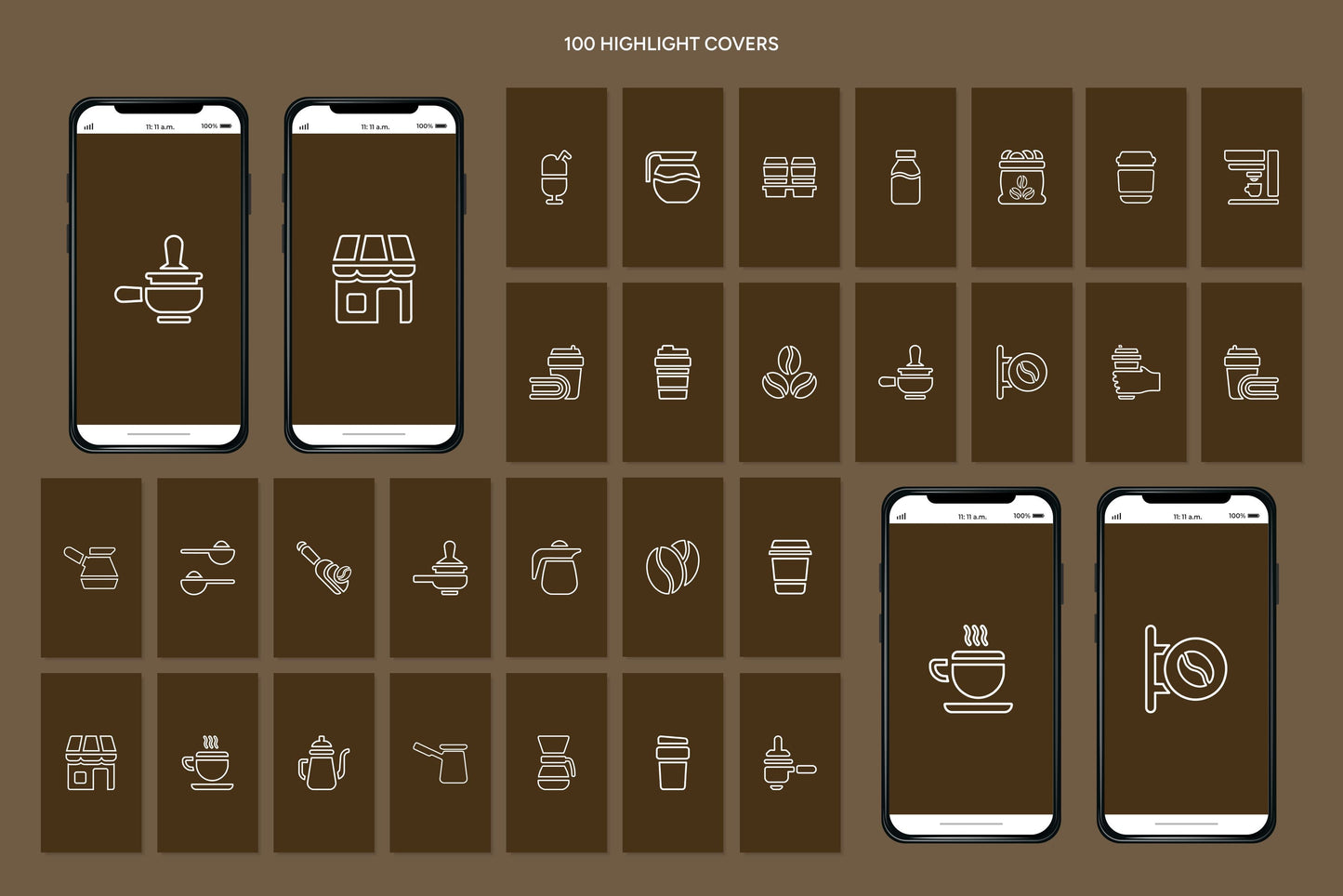 1200+ Coffee Shop Instagram Templates - Vol. 7
