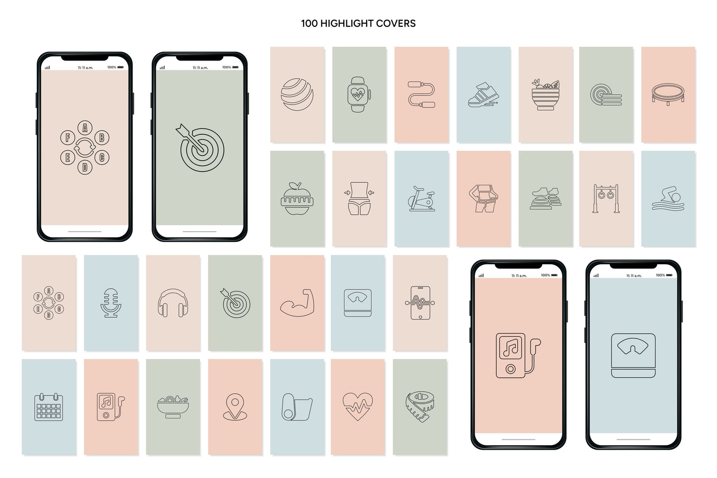 1200+ Wellness Instagram Templates - Vol. 7