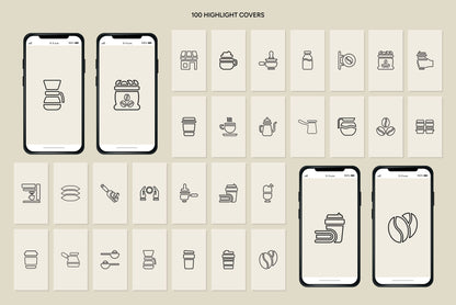 1200+ Coffee Shop Instagram Templates - Vol. 6