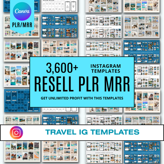 3600+ Travel Instagram Templates (PLR/MRR)